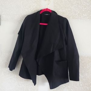 New Black suede open Jacket